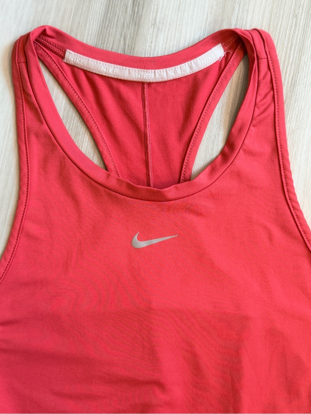 Nike Coral Racerback Training Tank with Reflective Swoosh